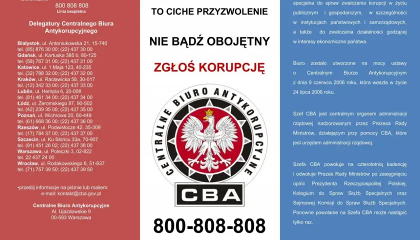 Ustawa o centralnym biurze antykorupcyjnym: kluczowe informacje i funkcje
